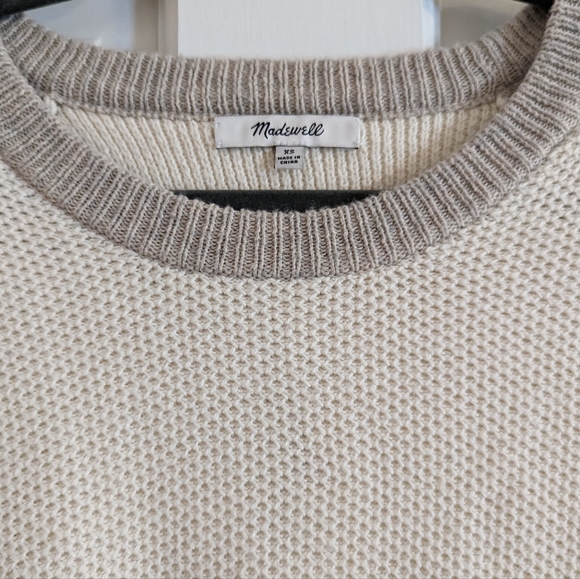 NWT Madewell Two-Toned Open-Back Sweater. Size XS. - Picture 4 of 5